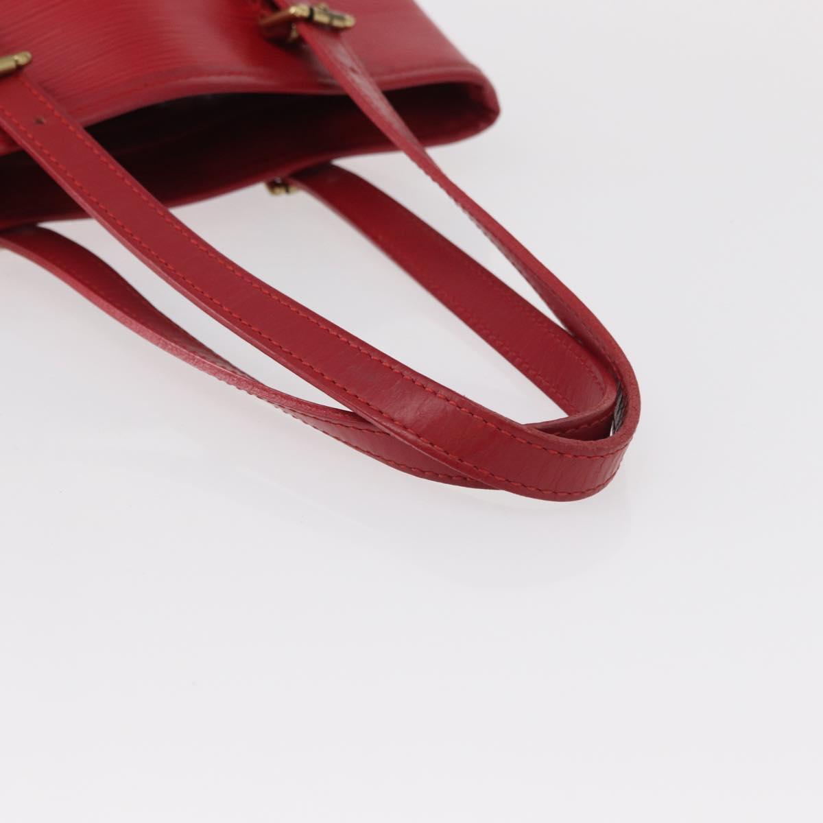 LOUIS VUITTON Epi Bucket PM Shoulder Bag Red M5899E LV Auth bs31103