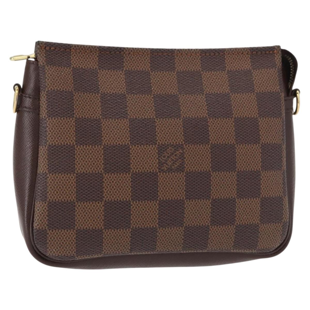 LOUIS VUITTON Damier Ebene Trousse Makeup Pouch N51982 LV Auth bs31106