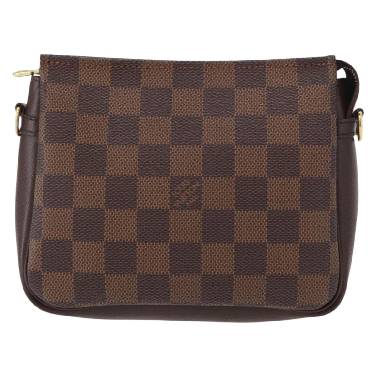 LOUIS VUITTON Damier Ebene Trousse Makeup Pouch N51982 LV Auth bs31106