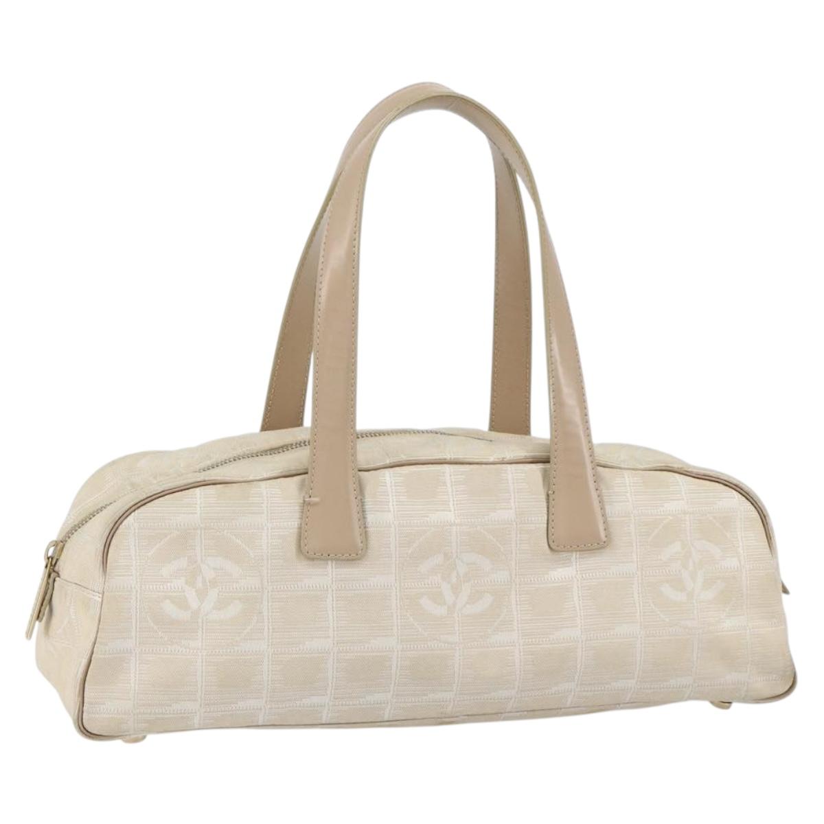 CHANEL New Travel Line Shoulder Bag Nylon Pink Gold CC Auth bs31107