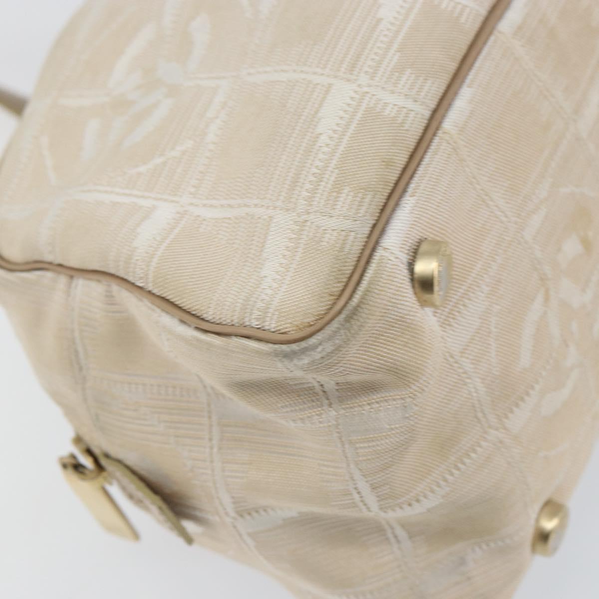 CHANEL New Travel Line Shoulder Bag Nylon Pink Gold CC Auth bs31107