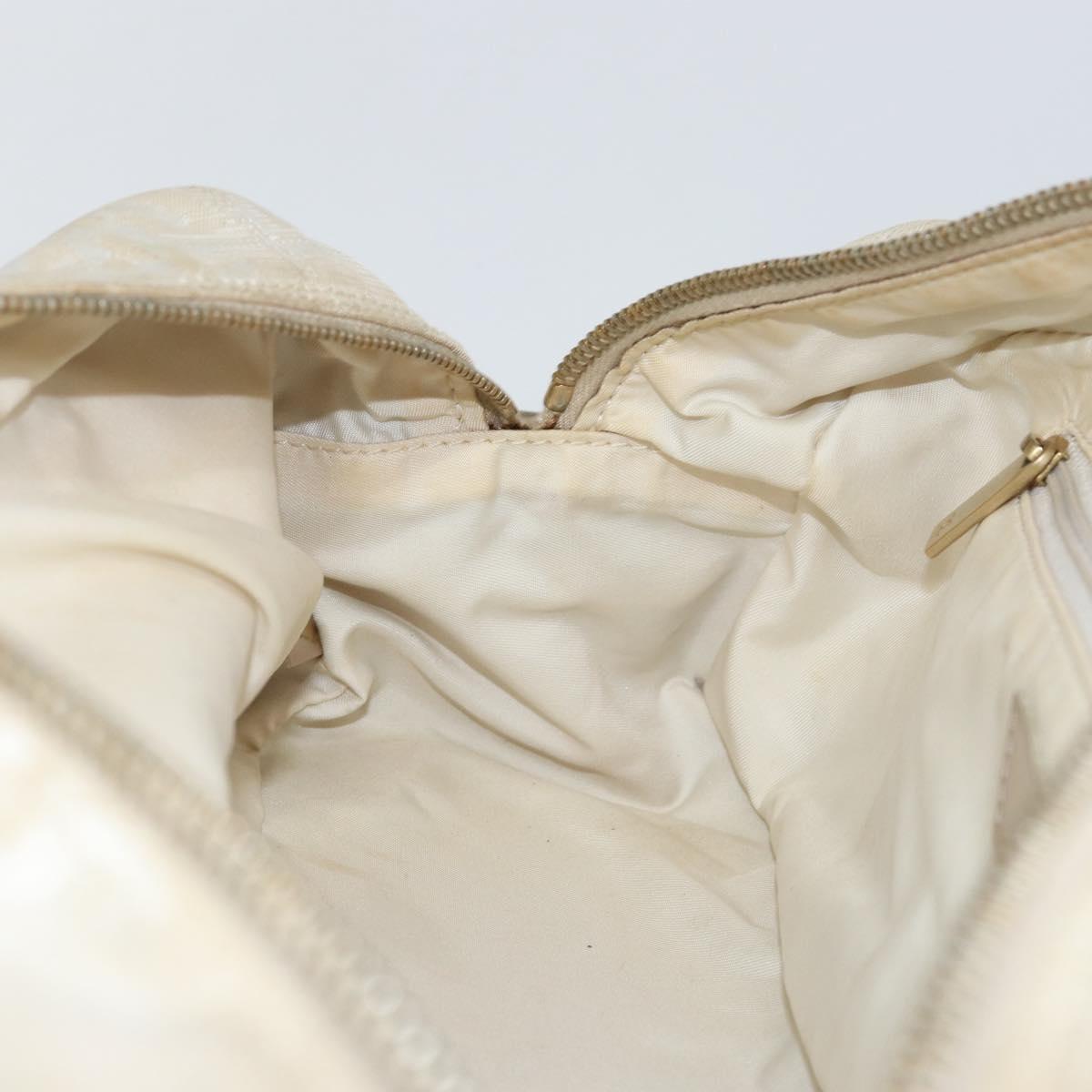 CHANEL New Travel Line Shoulder Bag Nylon Pink Gold CC Auth bs31107