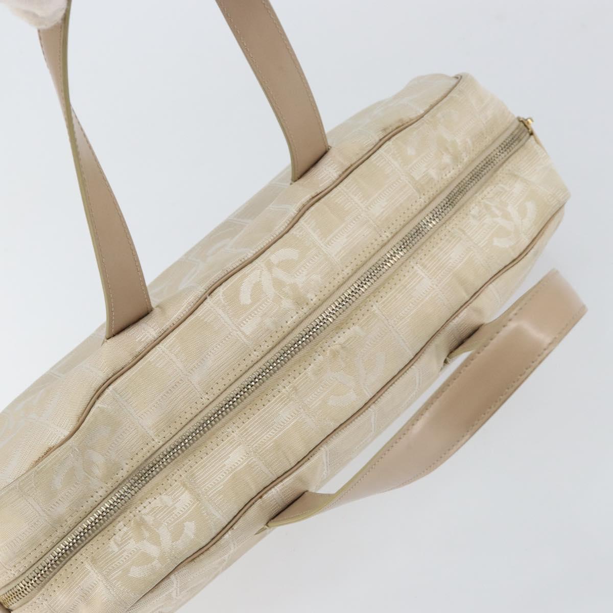 CHANEL New Travel Line Shoulder Bag Nylon Pink Gold CC Auth bs31107