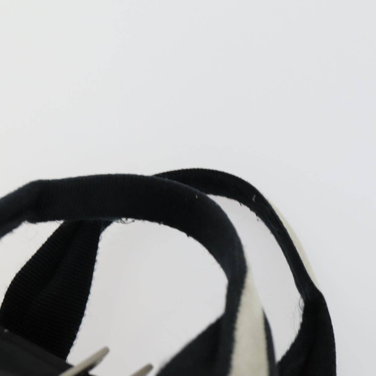 CHANEL New Travel Line Hand Bag Nylon Black Silver CC Auth bs31119