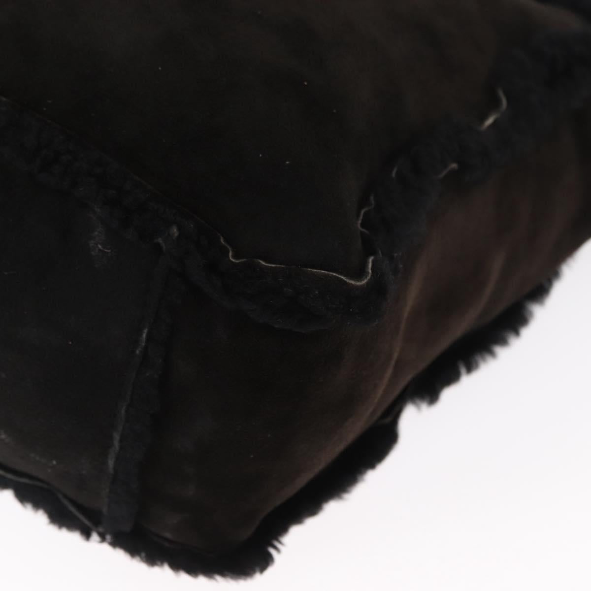 CHANEL Tote Bag Mouton Black CC Auth bs31120