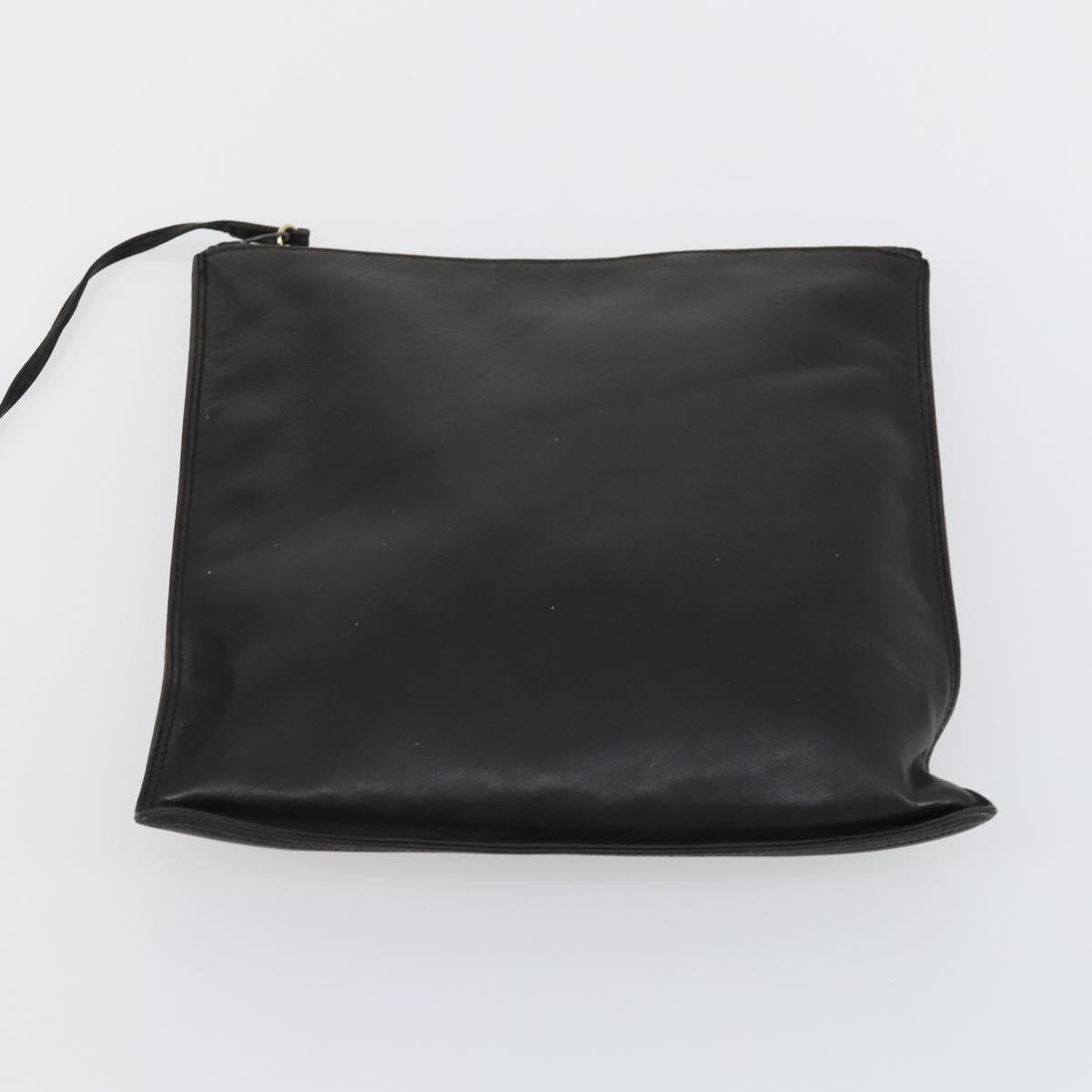 CHANEL Tote Bag Vinyl Black Gold CC Auth bs31121