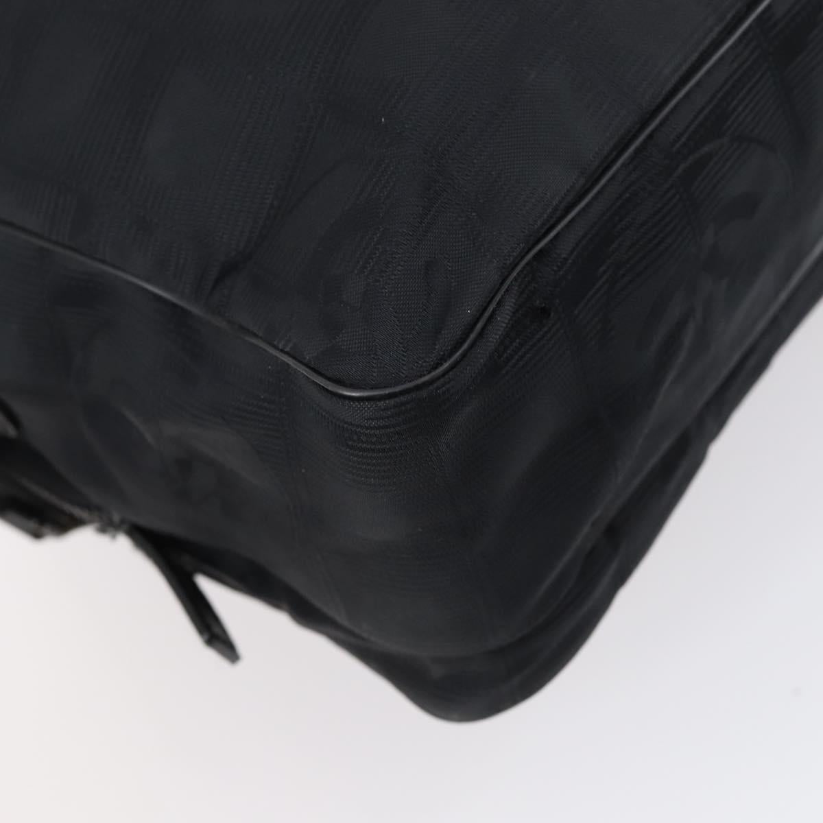 CHANEL New Wave Hand Bag Nylon 2way Black Silver CC Auth bs31122