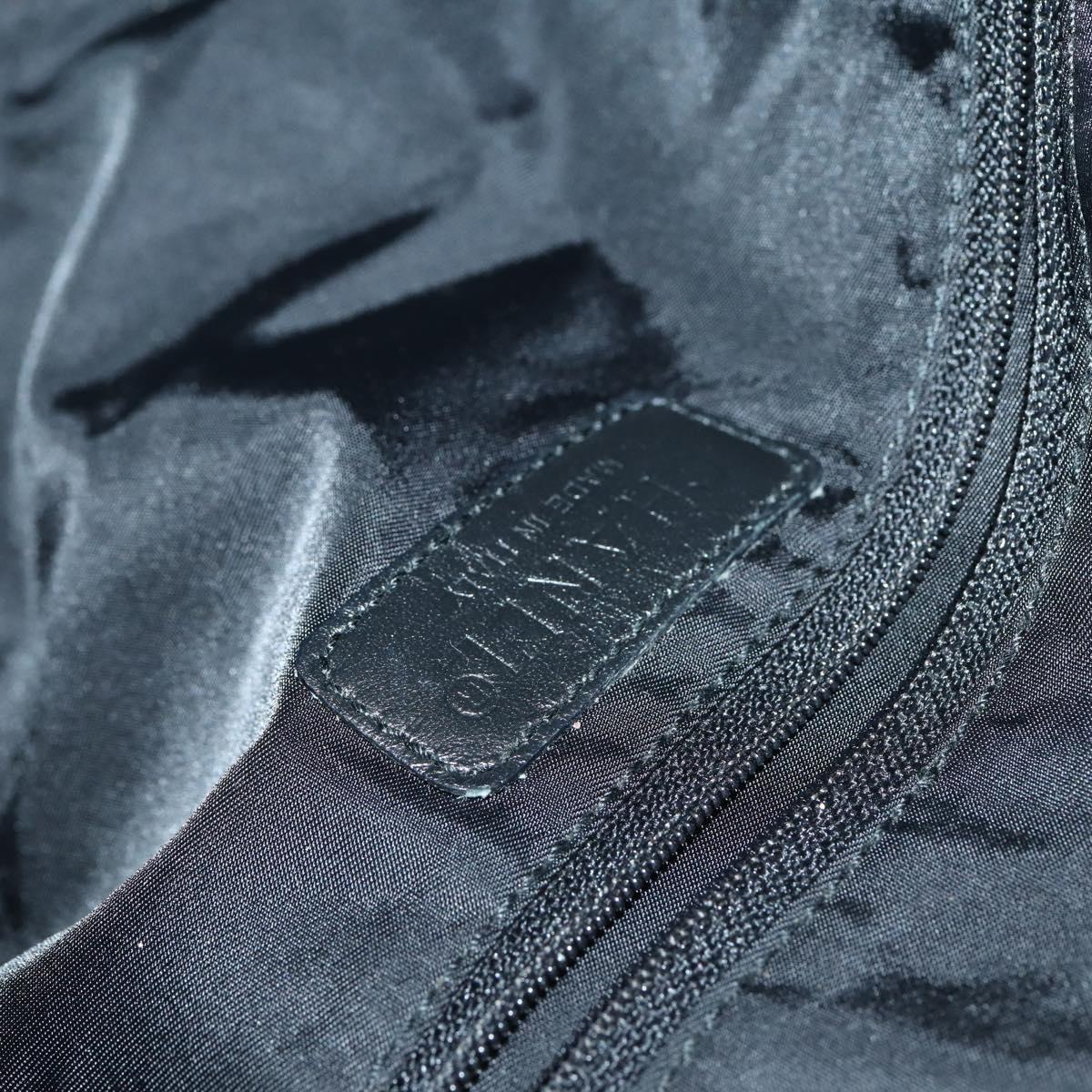 CHANEL New Wave Hand Bag Nylon 2way Black Silver CC Auth bs31122