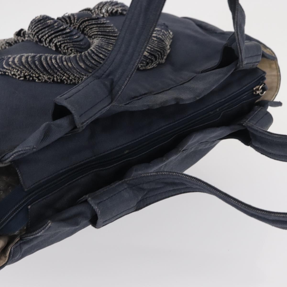 CHANEL Tote Bag Denim Blue CC Auth bs31125