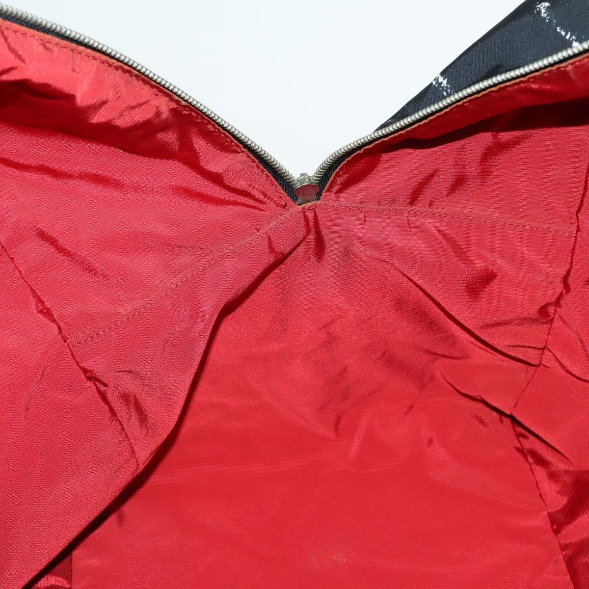 CHANEL Travel Line Boston Bag Nylon Black CC Auth bs31126