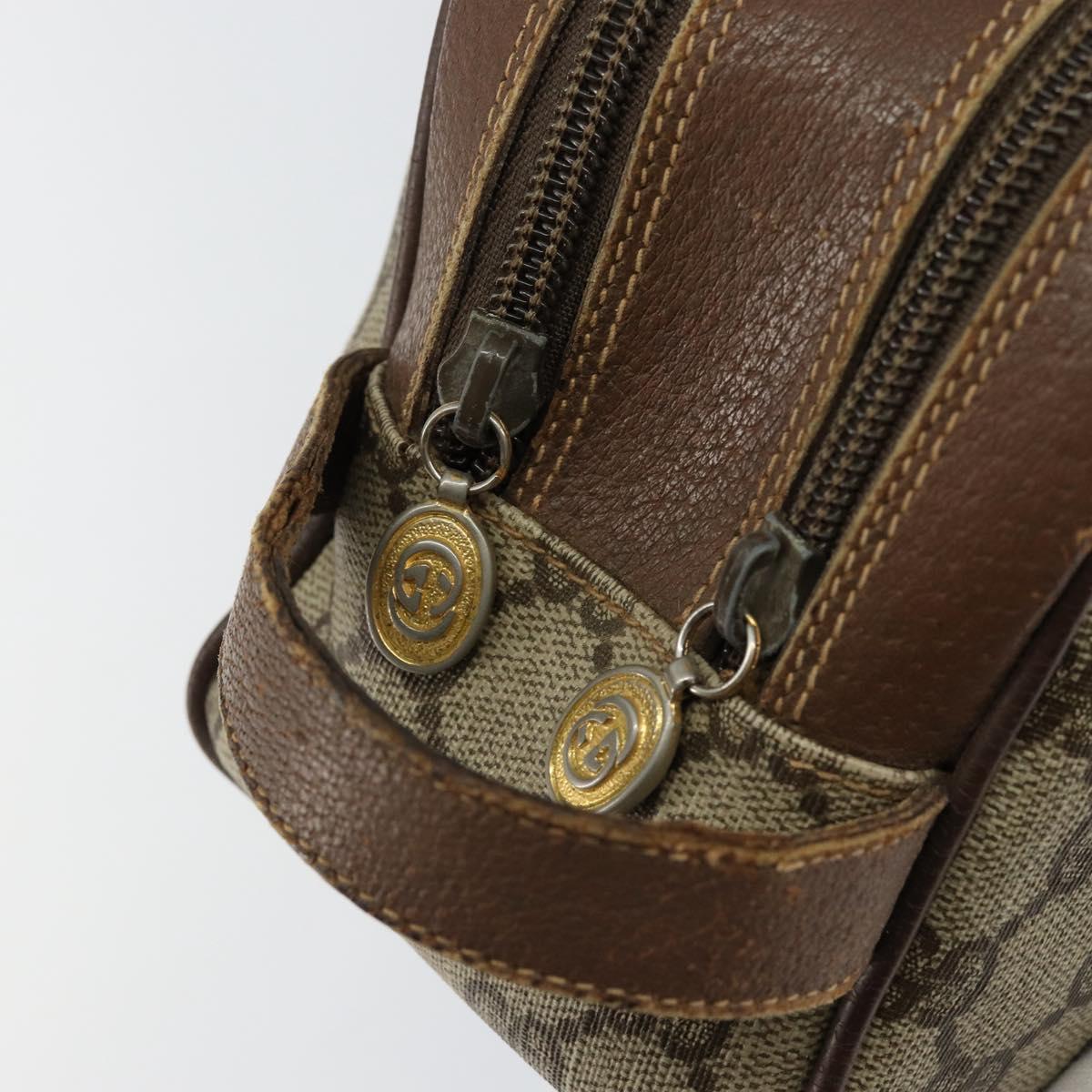 GUCCI GG Supreme Clutch Bag PVC Leather Beige Gold 014 58 6086 Auth bs31128