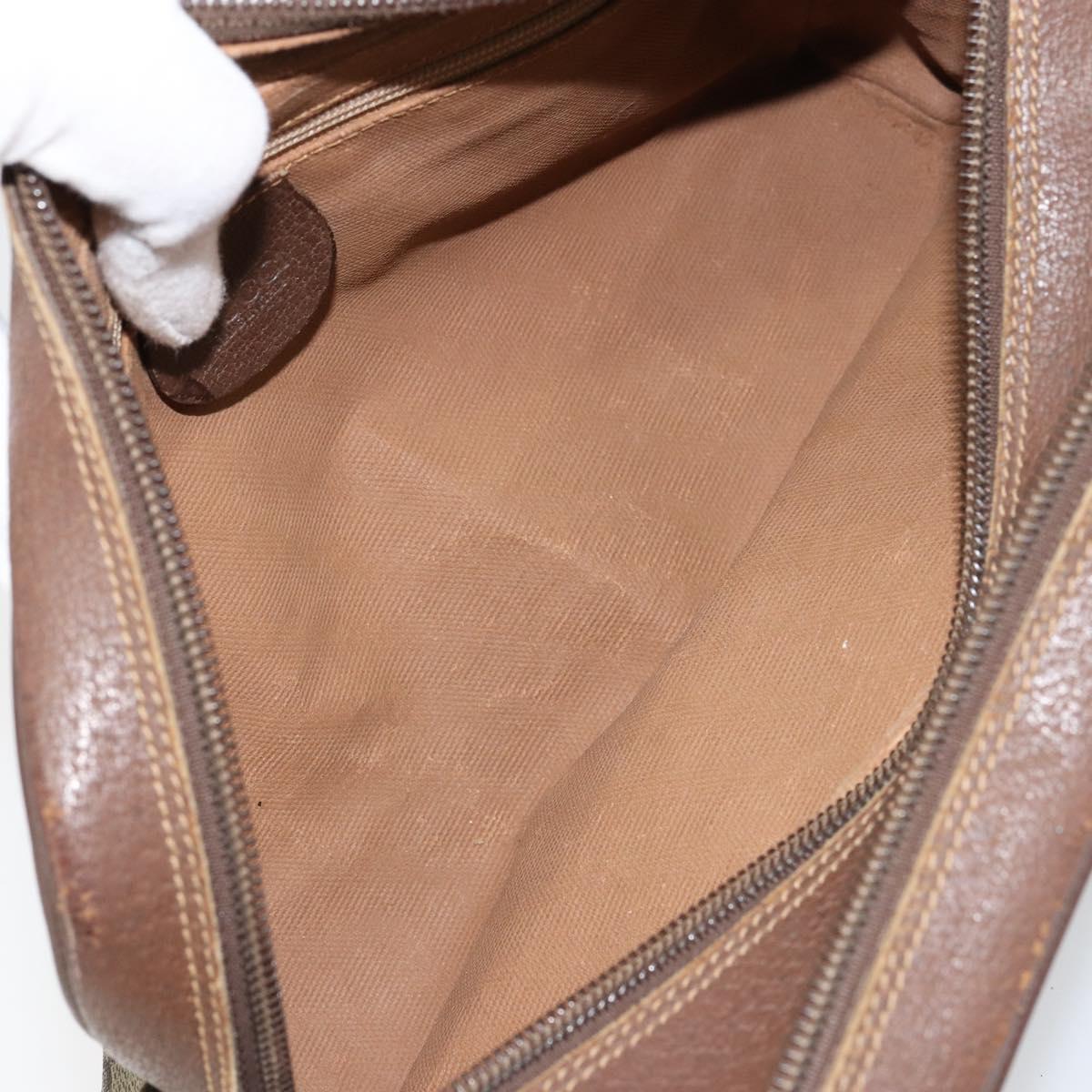 GUCCI GG Supreme Clutch Bag PVC Leather Beige Gold 014 58 6086 Auth bs31128