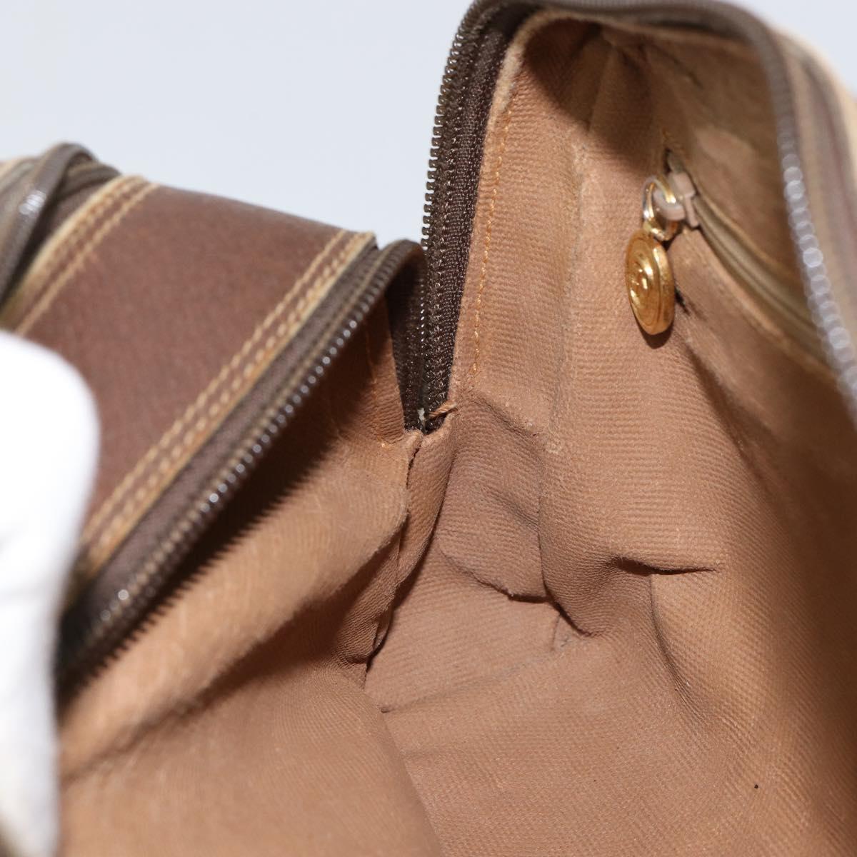 GUCCI GG Supreme Clutch Bag PVC Leather Beige Gold 014 58 6086 Auth bs31128