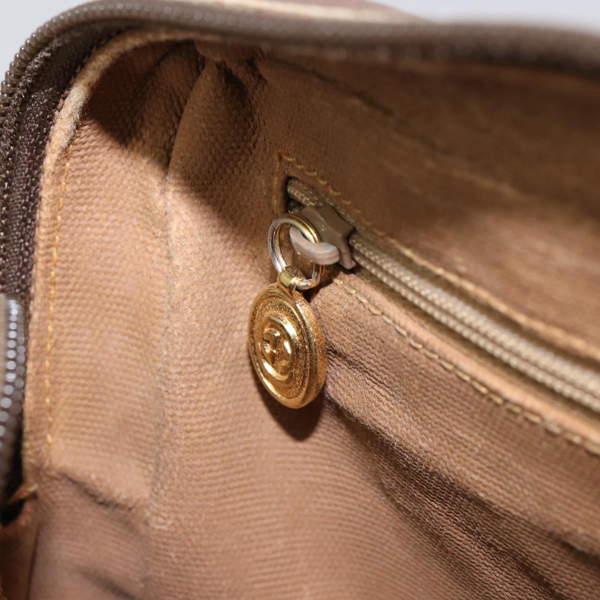 GUCCI GG Supreme Clutch Bag PVC Leather Beige Gold 014 58 6086 Auth bs31128