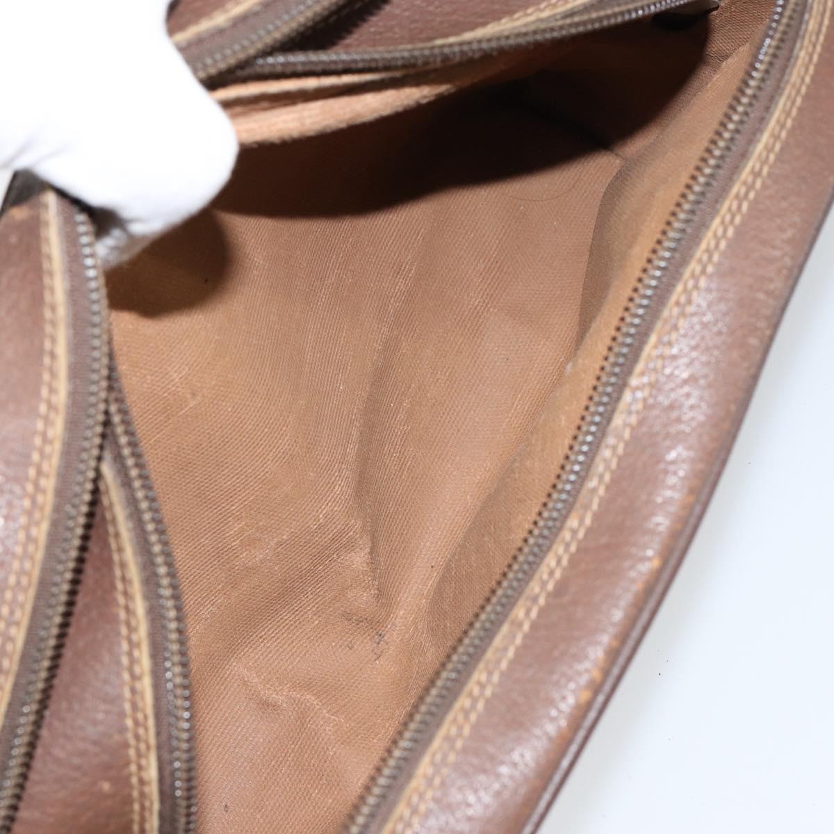 GUCCI GG Supreme Clutch Bag PVC Leather Beige Gold 014 58 6086 Auth bs31128