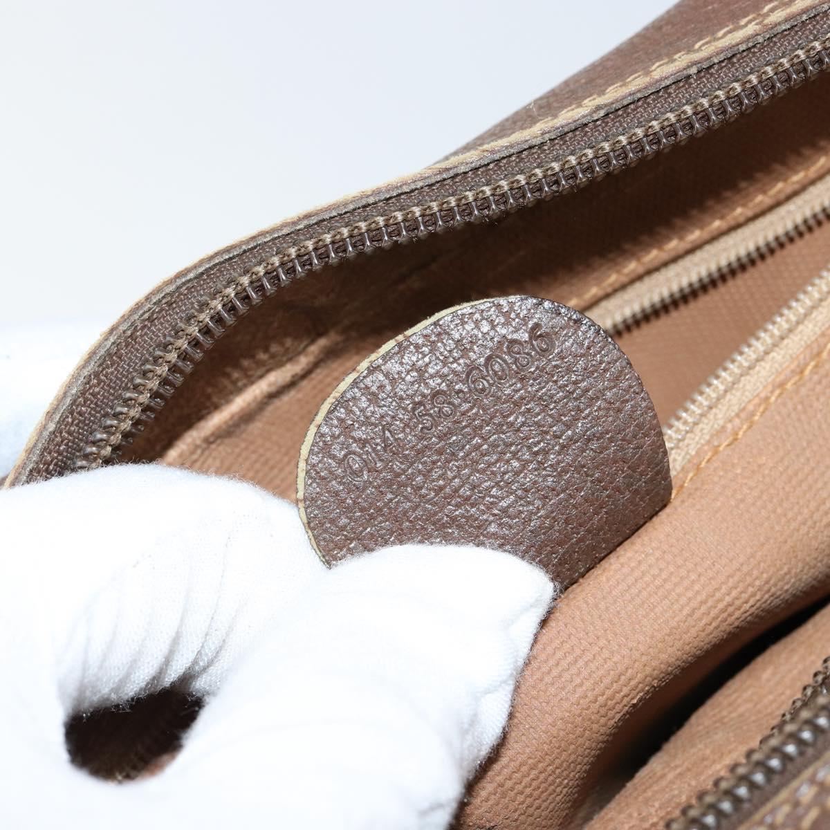 GUCCI GG Supreme Clutch Bag PVC Leather Beige Gold 014 58 6086 Auth bs31128