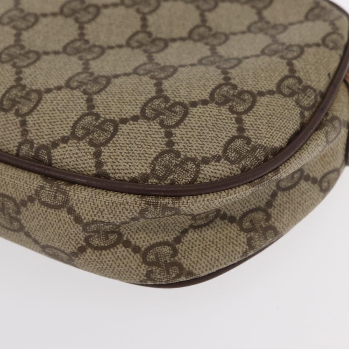 GUCCI GG Supreme Web Sherry Line Bag PVC Beige 007 58 6112 4023 Auth bs31129