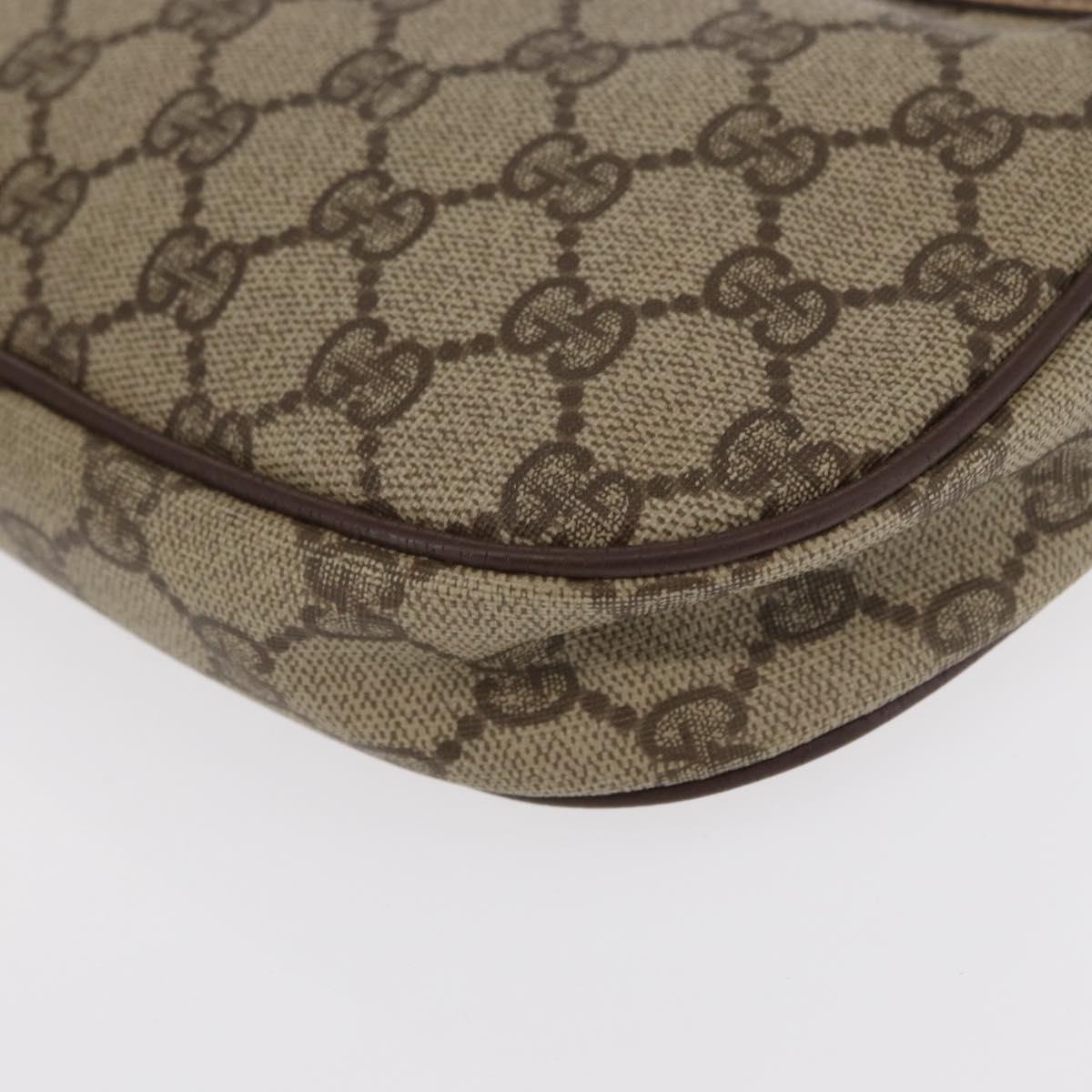 GUCCI GG Supreme Web Sherry Line Bag PVC Beige 007 58 6112 4023 Auth bs31129
