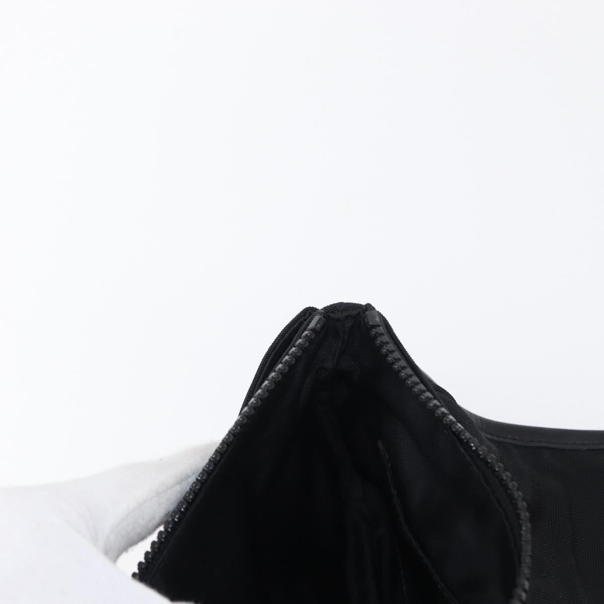 GUCCI Web Sherry Line Shoulder Bag Nylon Black Green 181064 Auth bs31135