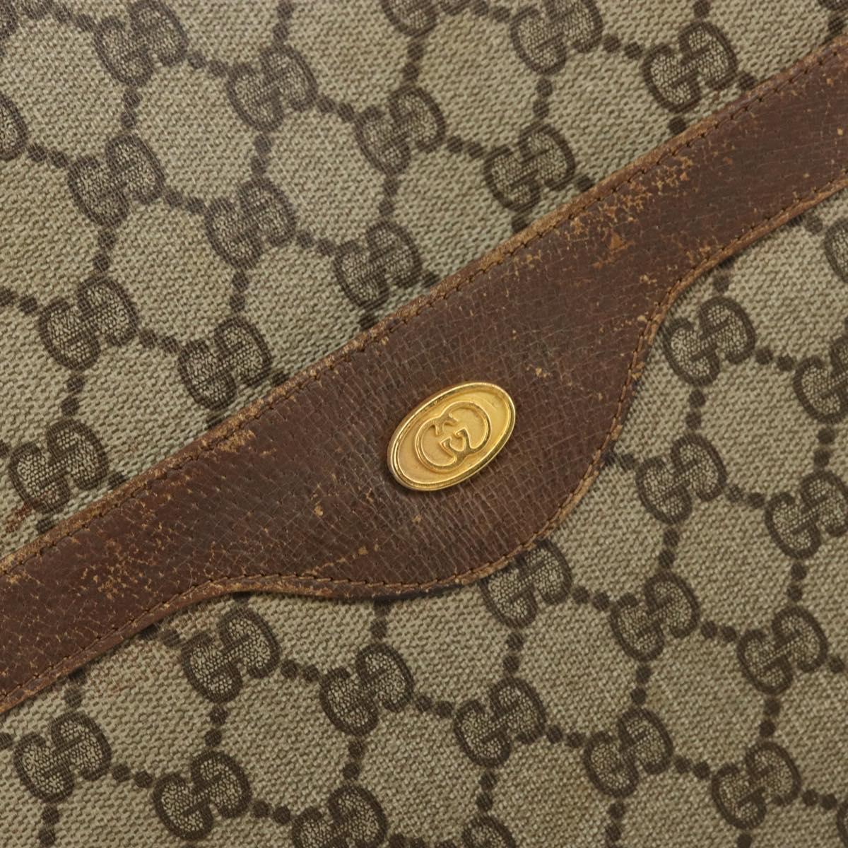 GUCCI GG Supreme Web Sherry Line Tote Bag PVC Beige Gold 39 02 003 Auth bs31137