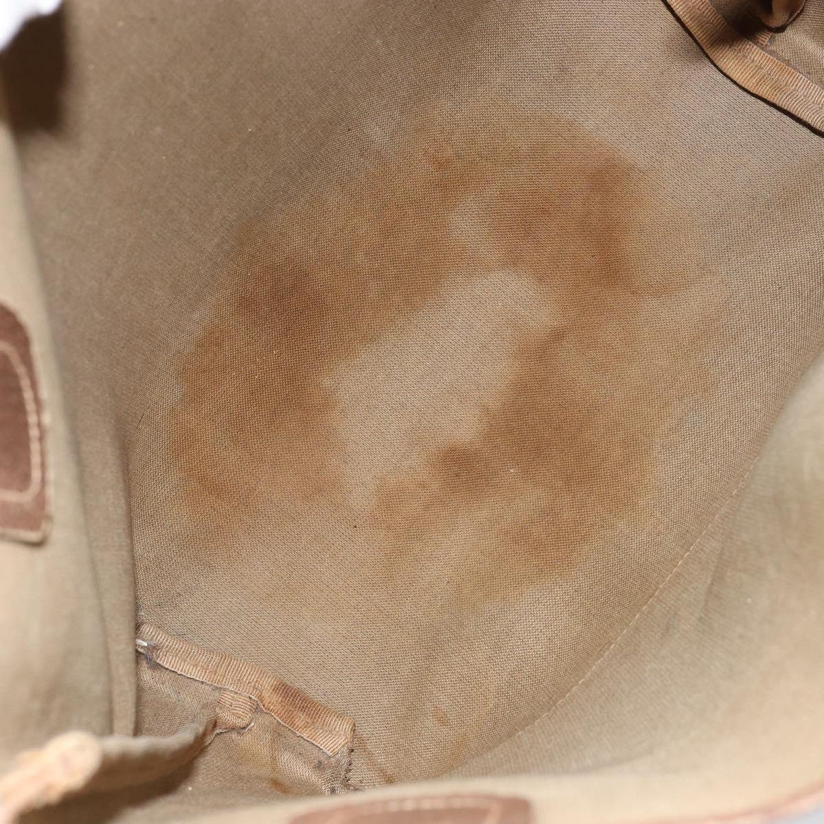 GUCCI GG Supreme Web Sherry Line Tote Bag PVC Beige Gold 39 02 003 Auth bs31137