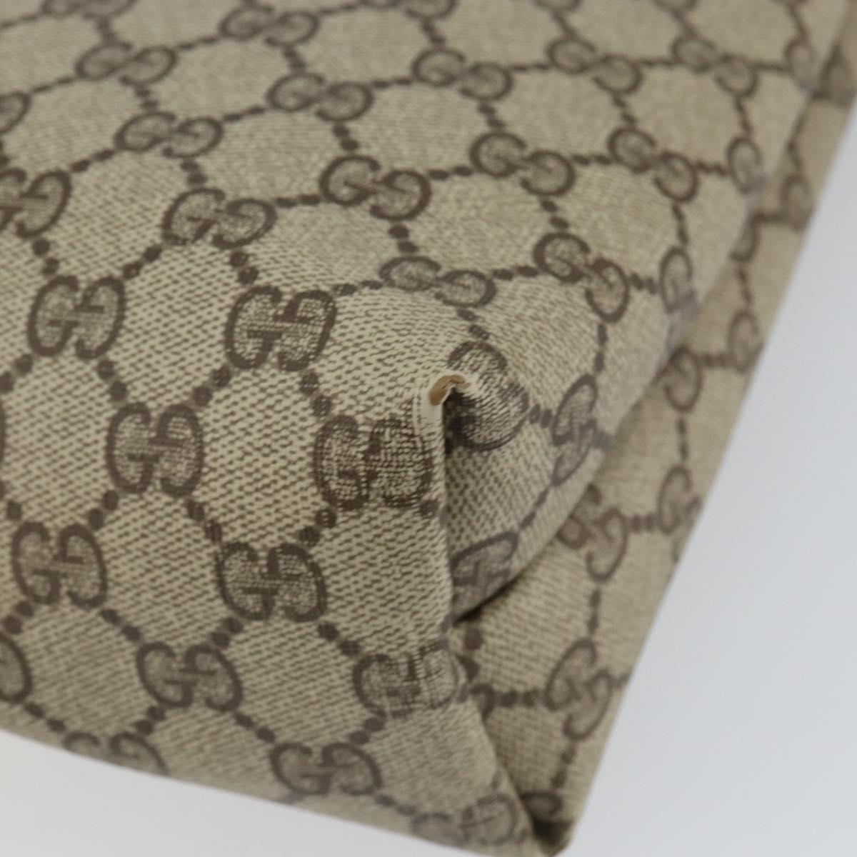 GUCCI GG Supreme Web Sherry Line Tote Bag PVC Beige 40 02 003 Auth bs31138