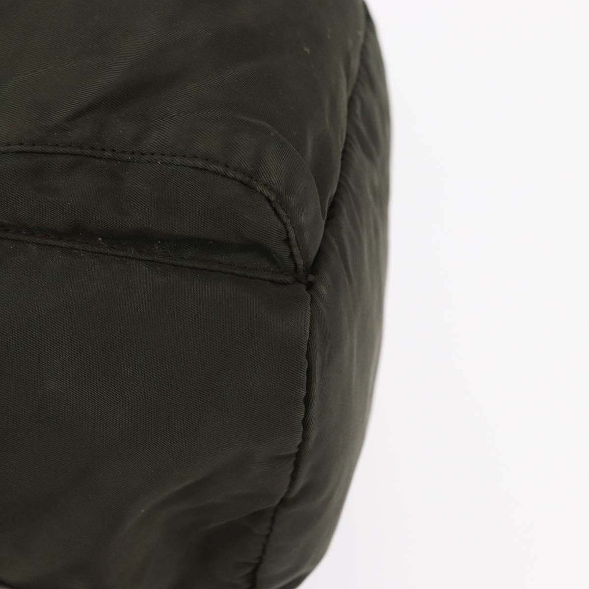 PRADA Backpack Nylon Khaki Silver Auth bs31148