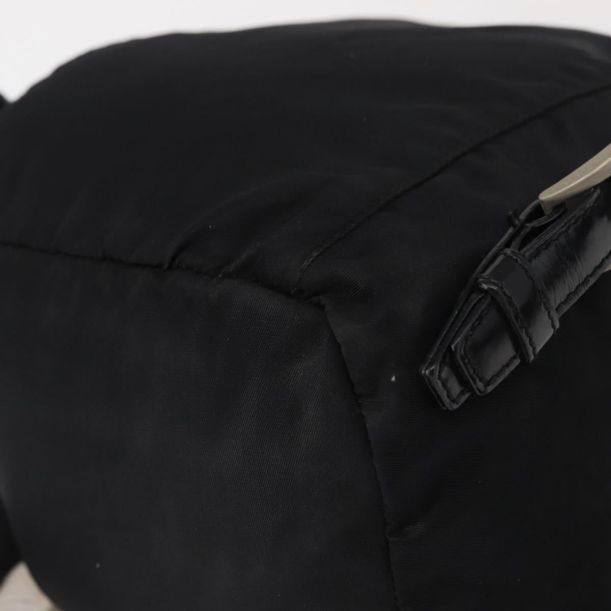 PRADA Backpack Nylon Black Silver Auth bs31149
