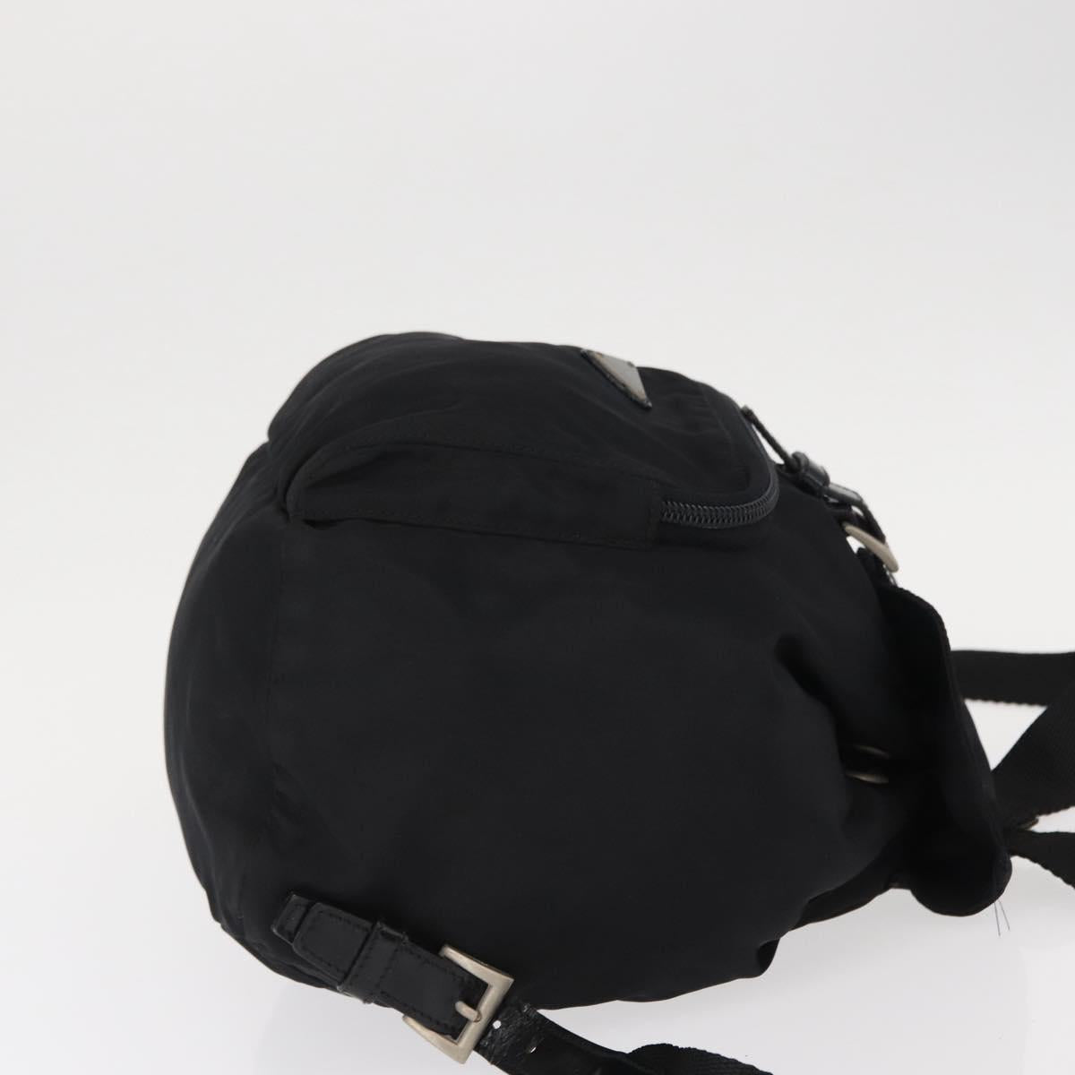PRADA Backpack Nylon Black Silver Auth bs31149