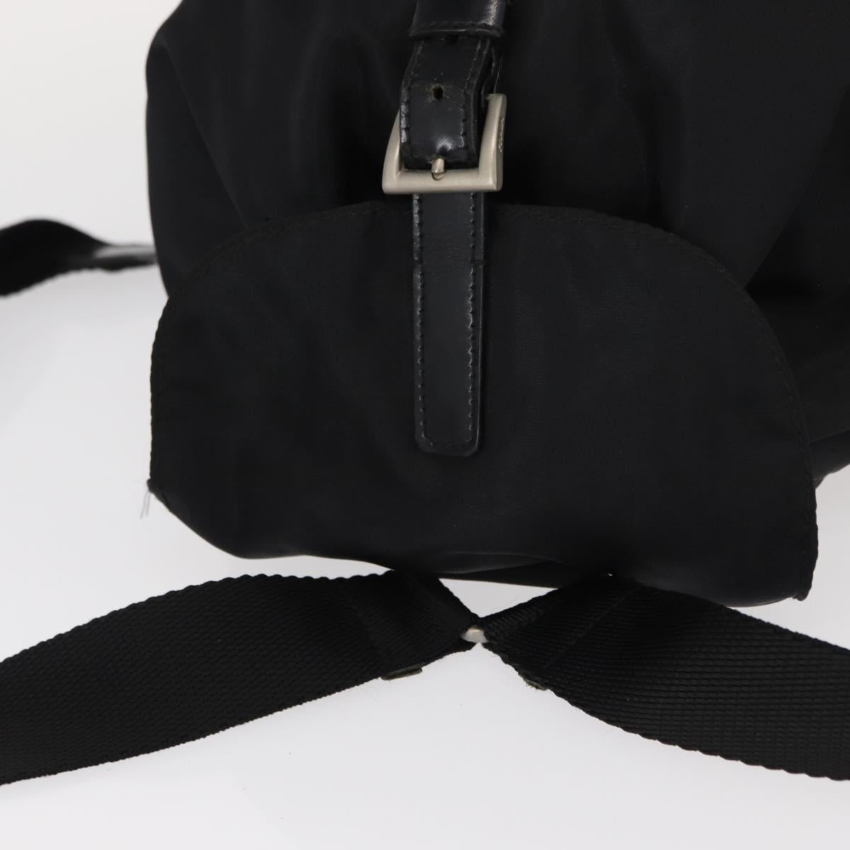 PRADA Backpack Nylon Black Silver Auth bs31149