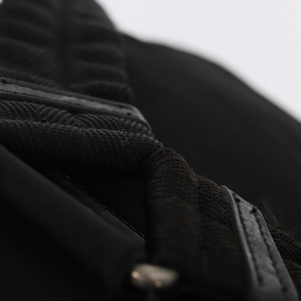 PRADA Backpack Nylon Black Silver Auth bs31160