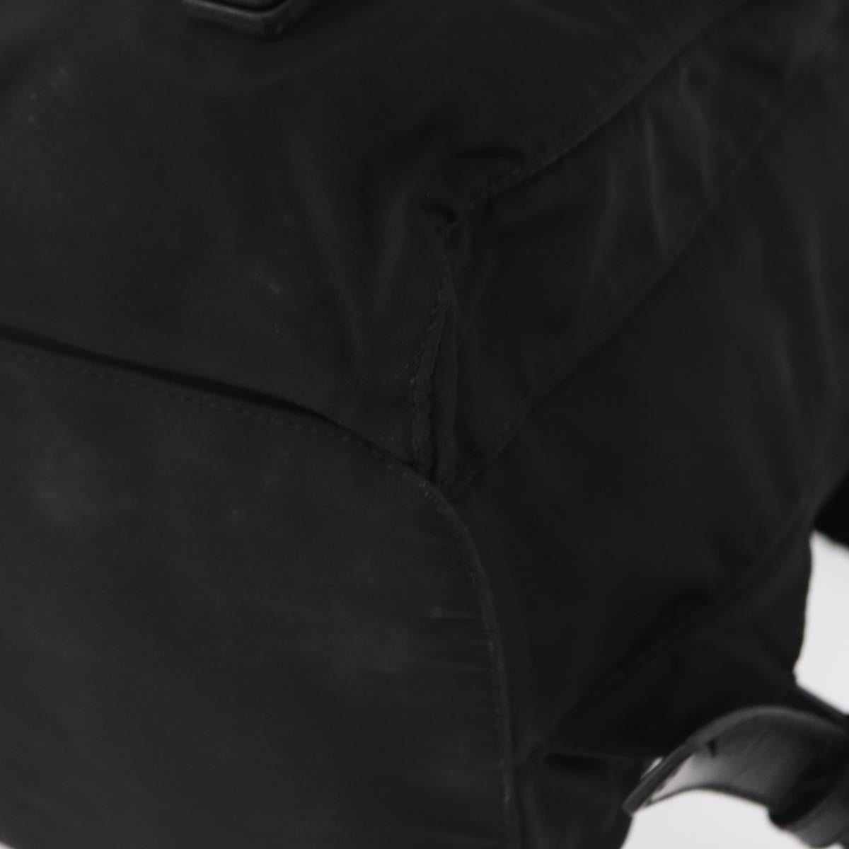 PRADA Backpack Nylon Black Silver Auth bs31160