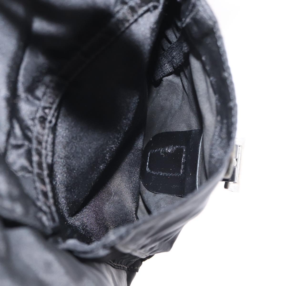 PRADA Backpack Nylon Black Silver Auth bs31164