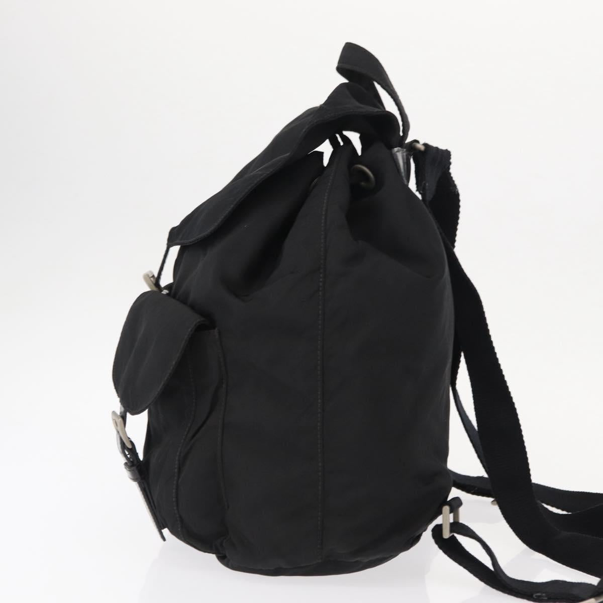 PRADA Backpack Nylon Black Silver Auth bs31164