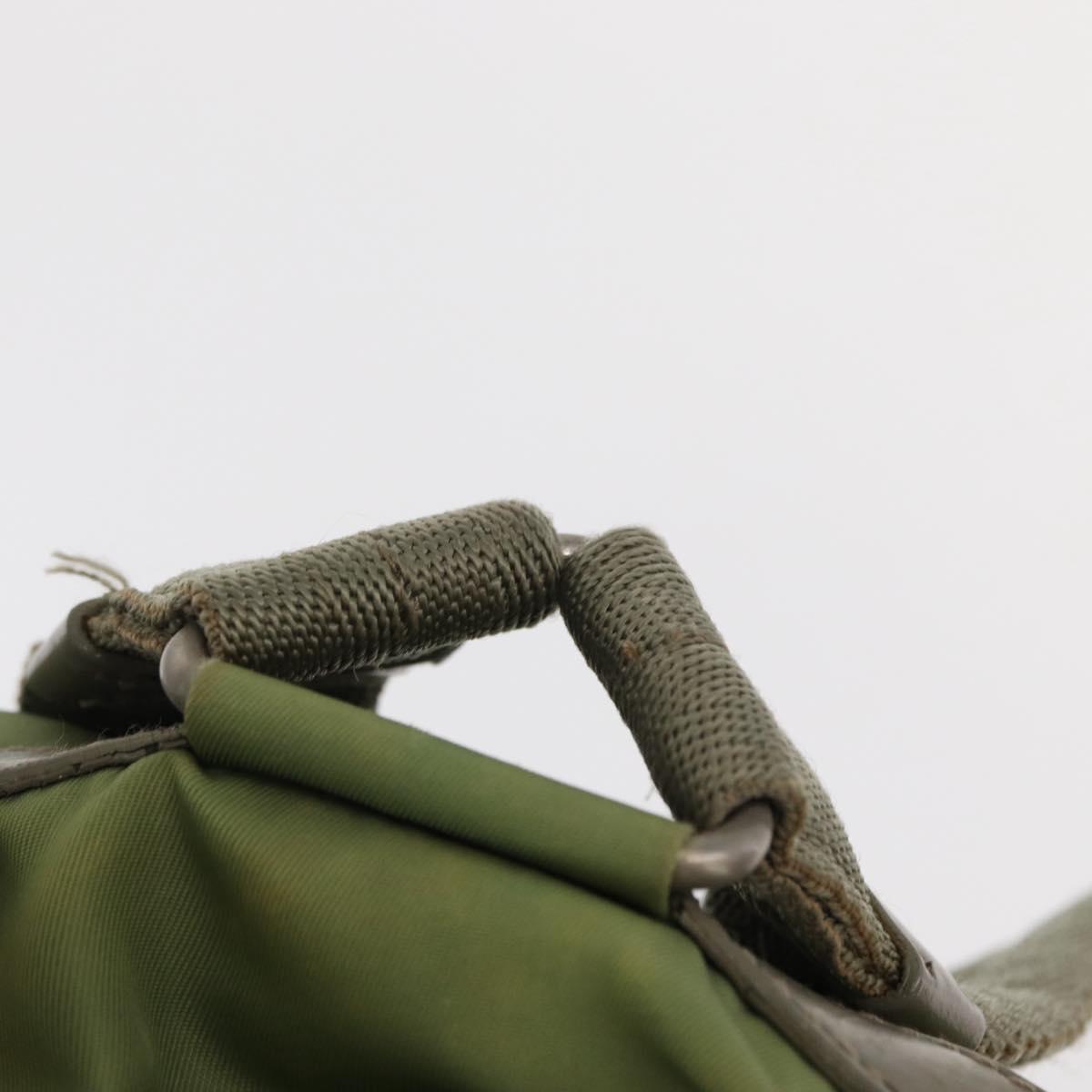 PRADA Backpack Nylon Green Silver Auth bs31165