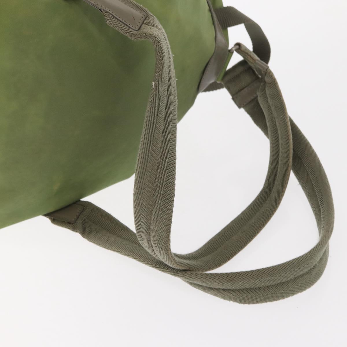 PRADA Backpack Nylon Green Silver Auth bs31165