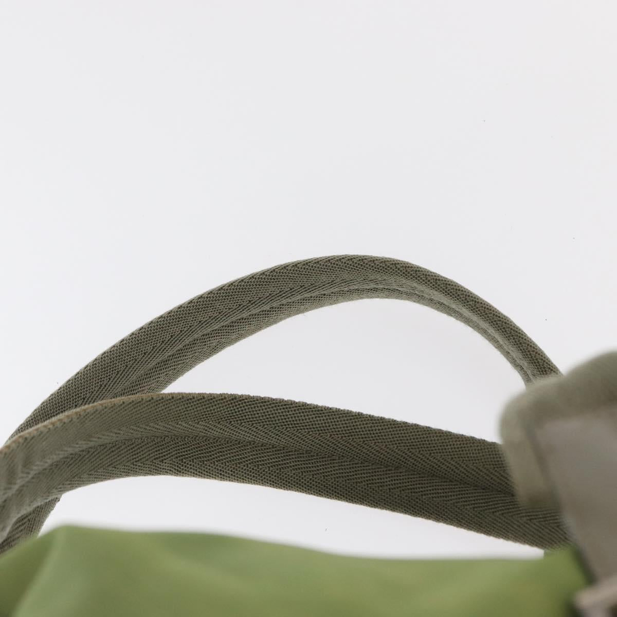 PRADA Backpack Nylon Green Silver Auth bs31165