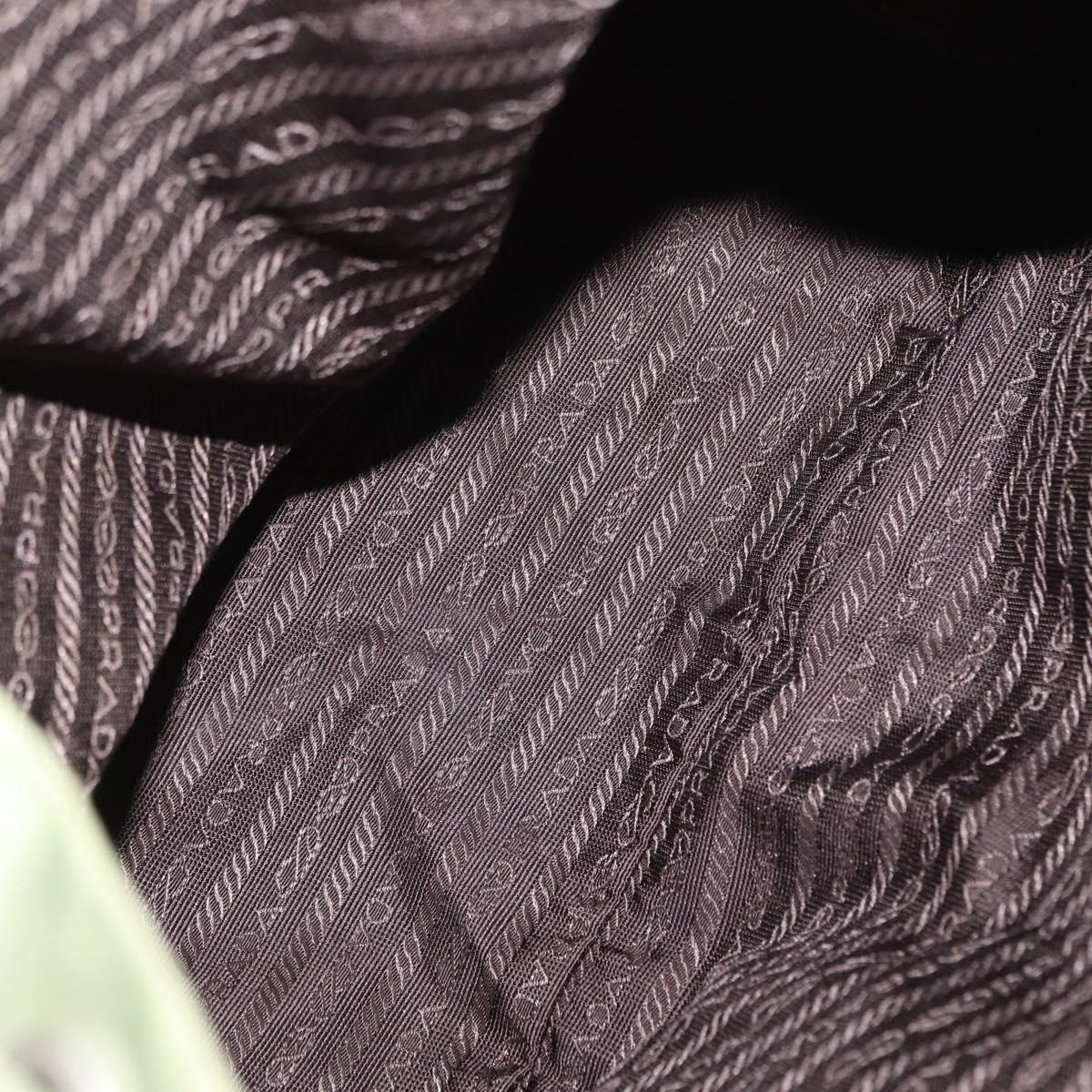 PRADA Backpack Nylon Green Silver Auth bs31165