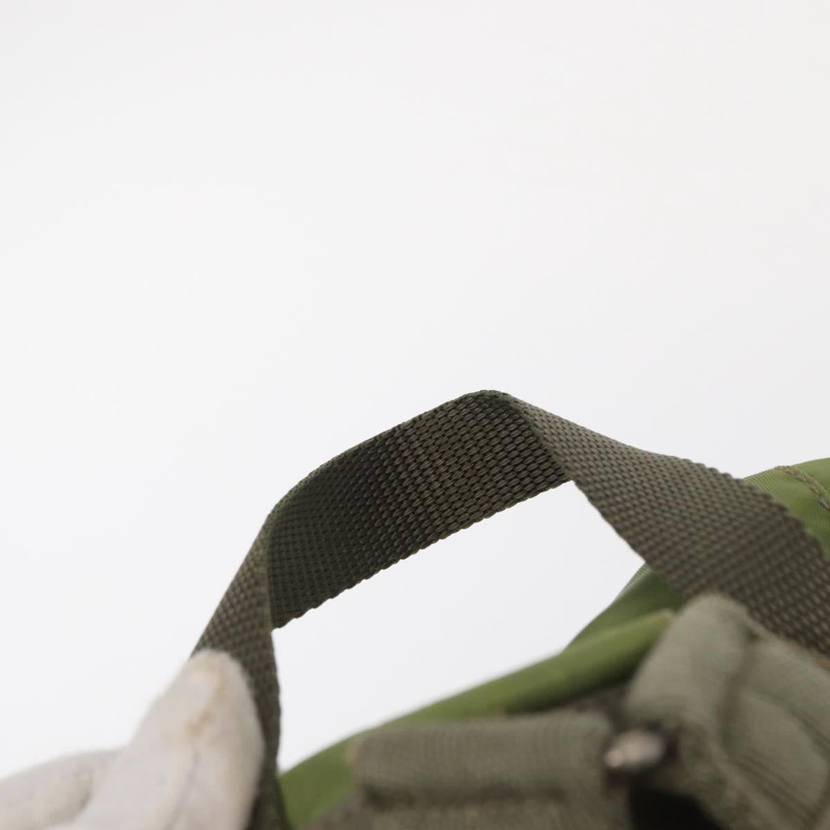 PRADA Backpack Nylon Green Silver Auth bs31165