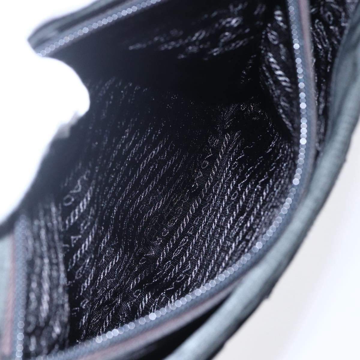 PRADA Shoulder Bag Nylon Black Silver Auth bs31168