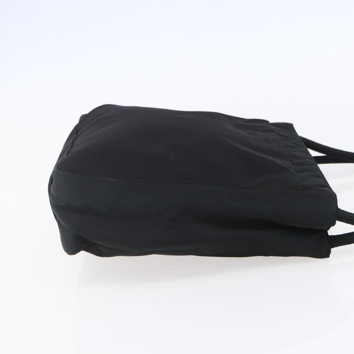 PRADA Shoulder Bag Nylon Black Silver Auth bs31168