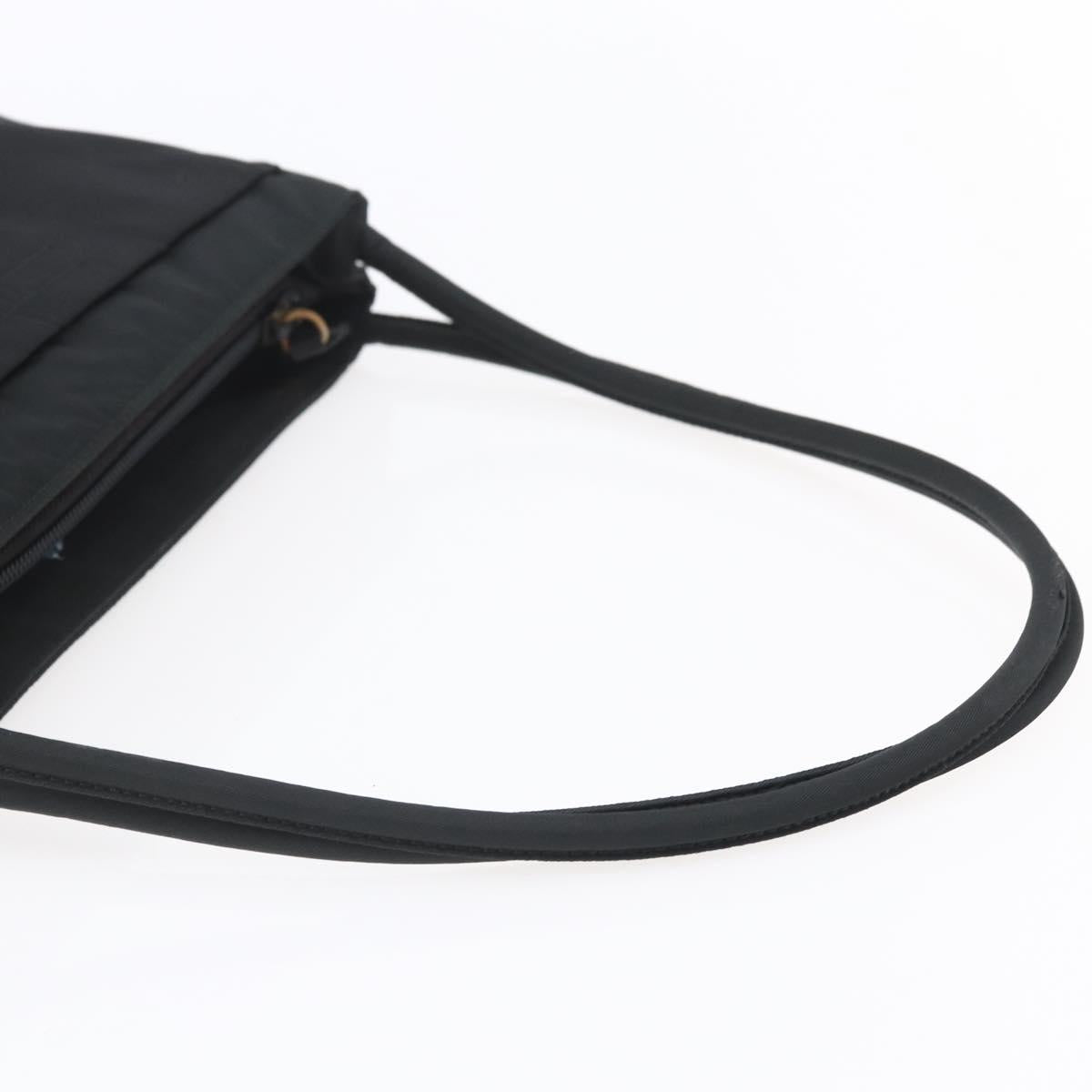 PRADA Shoulder Bag Nylon Black Silver Auth bs31168