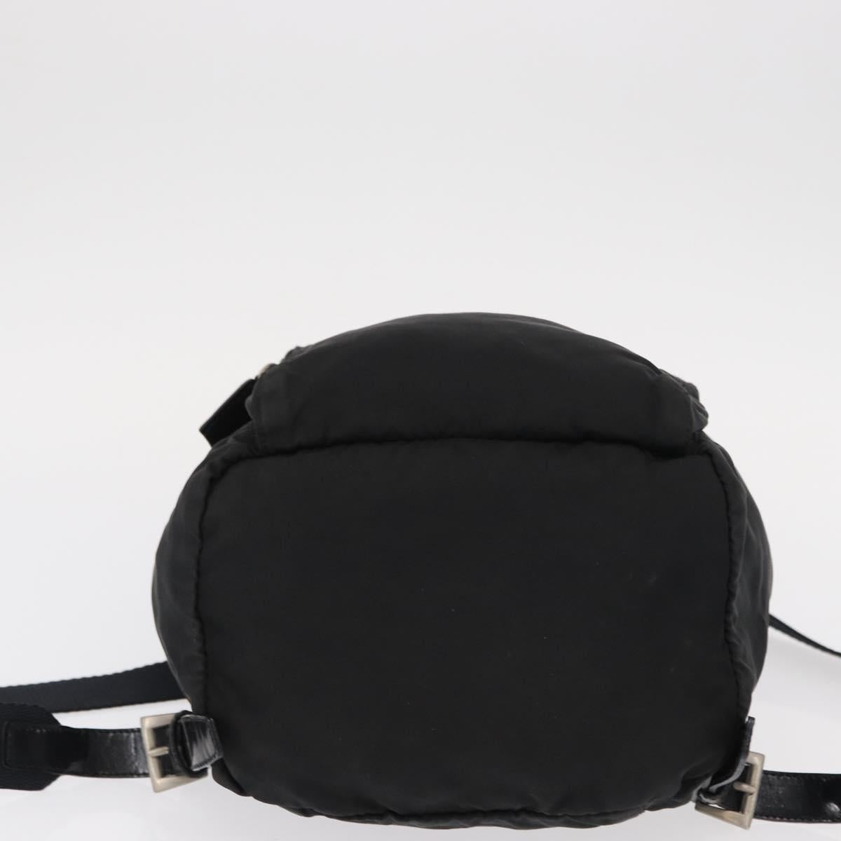 PRADA Backpack Nylon Black Silver Auth bs31169