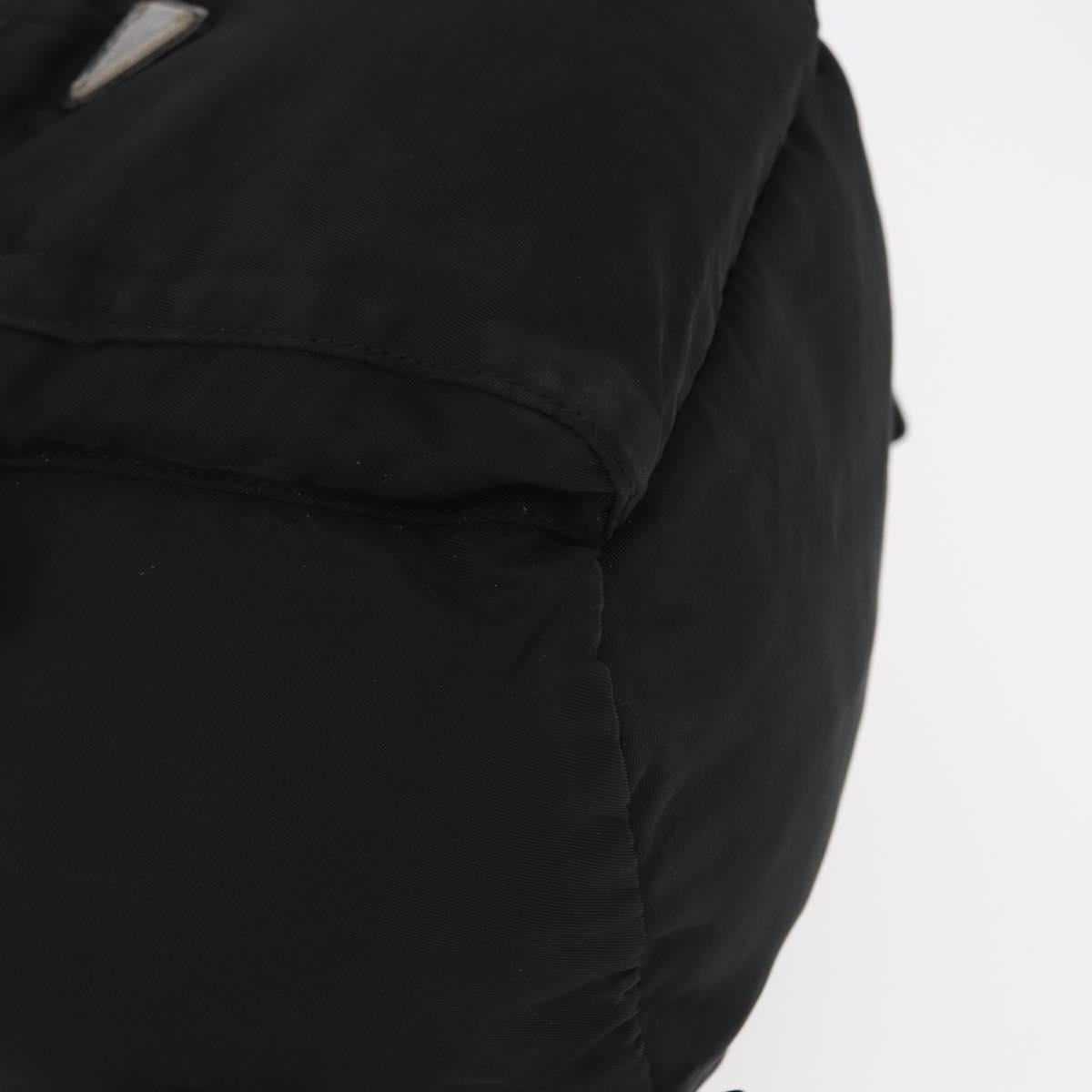 PRADA Backpack Nylon Black Silver Auth bs31169
