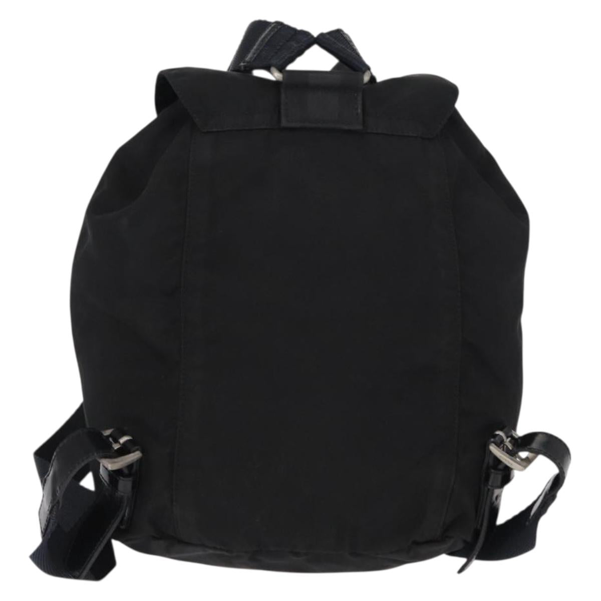 PRADA Backpack Nylon Black Silver Auth bs31169
