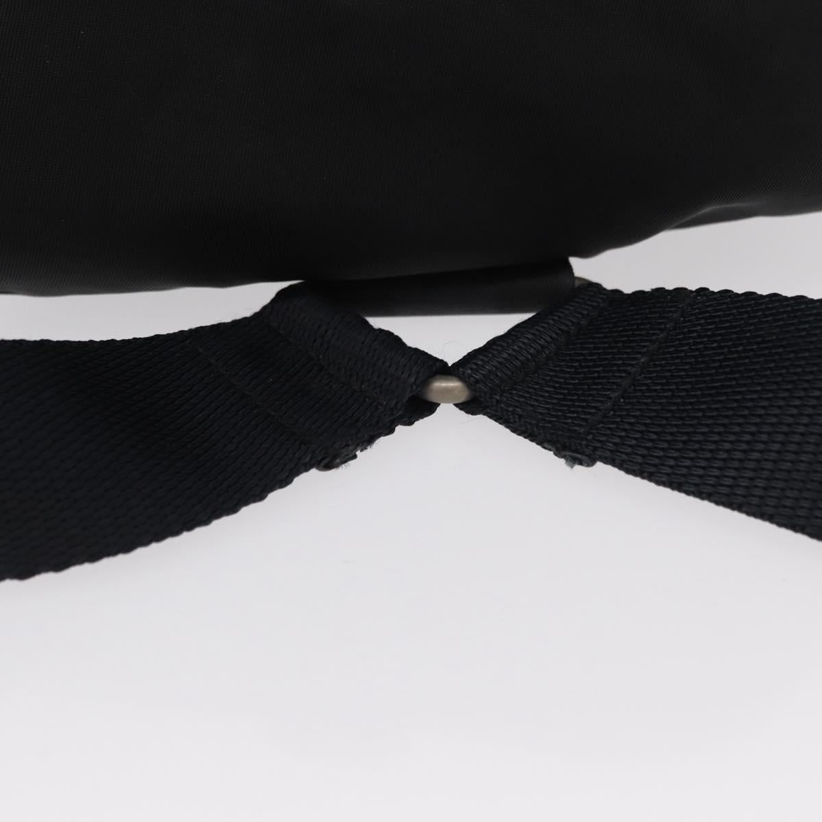 PRADA Backpack Nylon Black Silver Auth bs31169