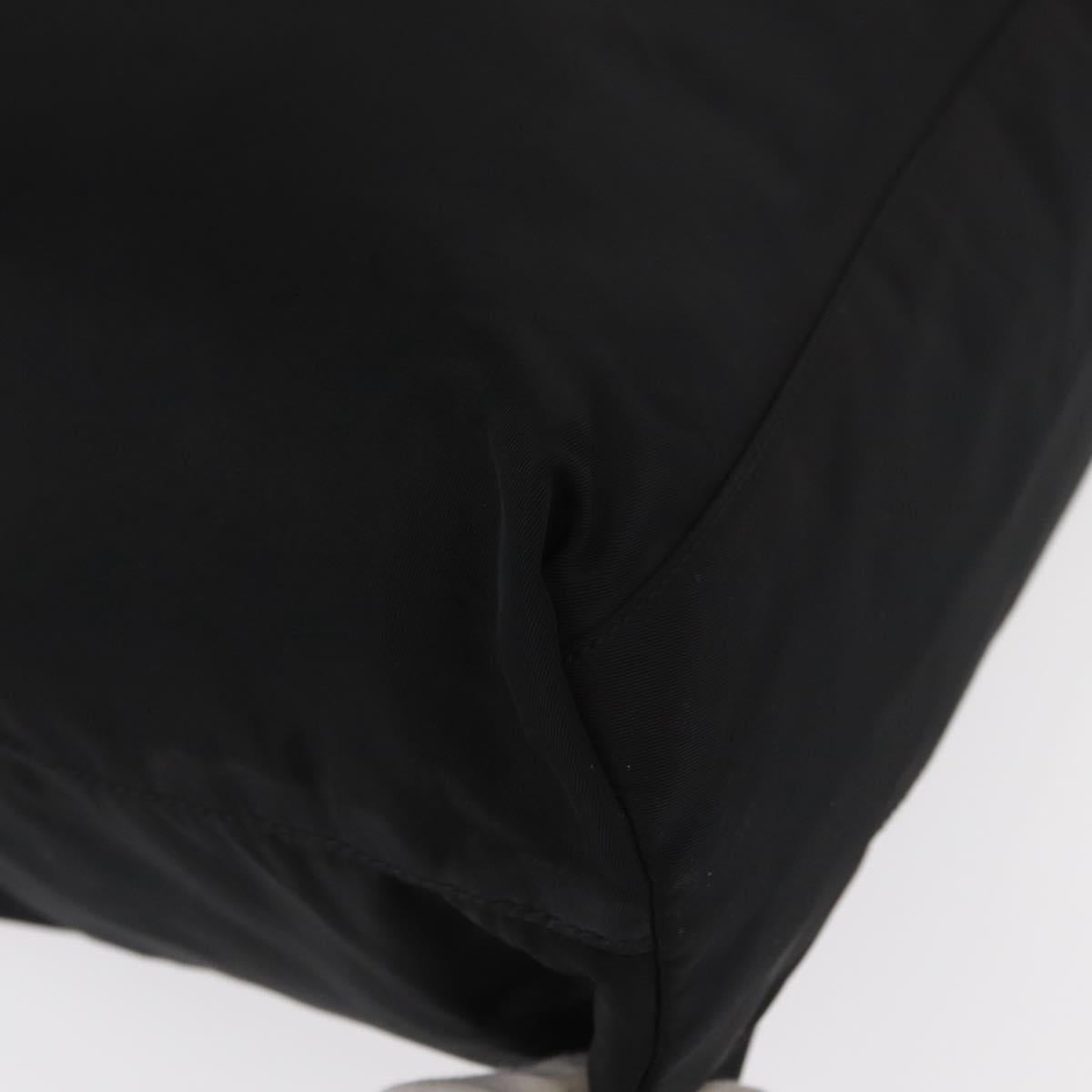 PRADA Shoulder Bag Nylon Black Silver Auth bs31171