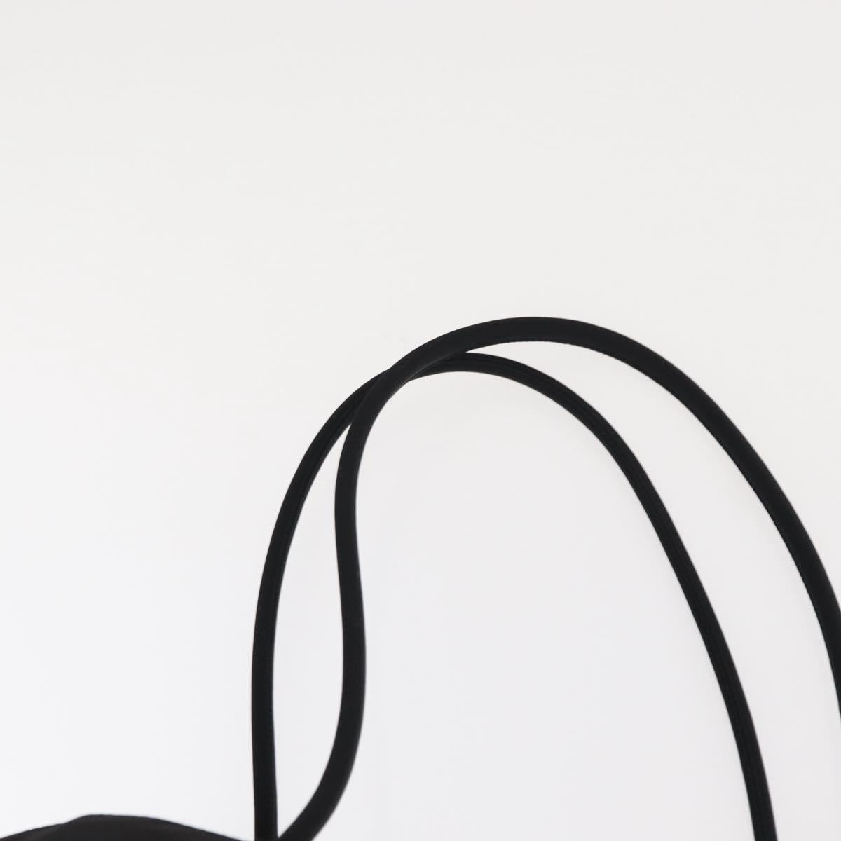 PRADA Shoulder Bag Nylon Black Silver Auth bs31171