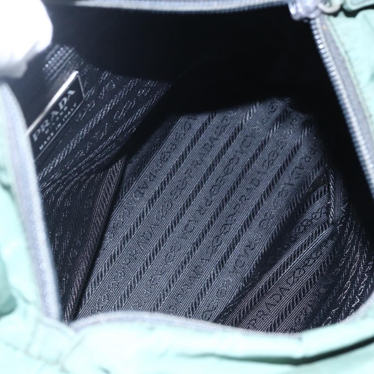 PRADA Tote Bag Nylon Khaki Silver Auth bs31174