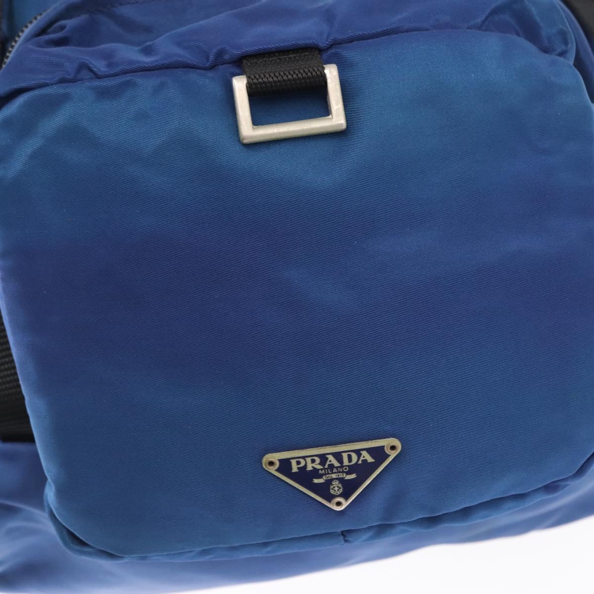 PRADA Backpack Nylon Blue Silver Auth bs31181
